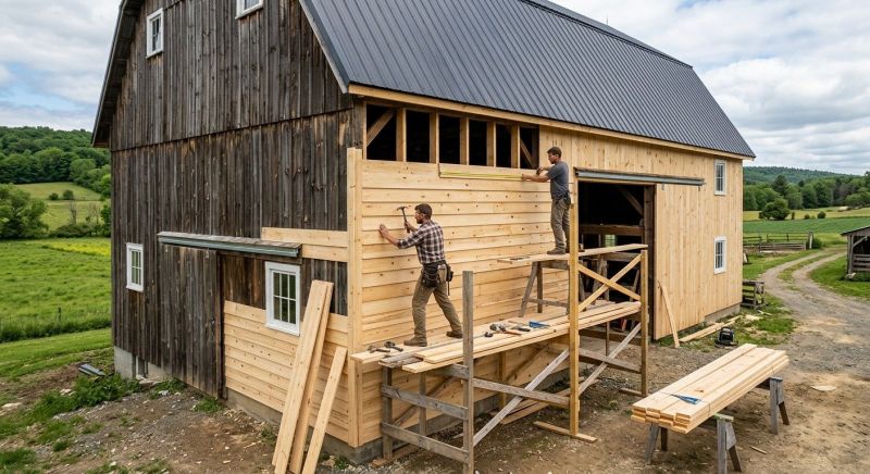 Barn Wood Siding Installation