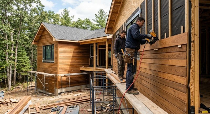 Hardwood Siding Installation