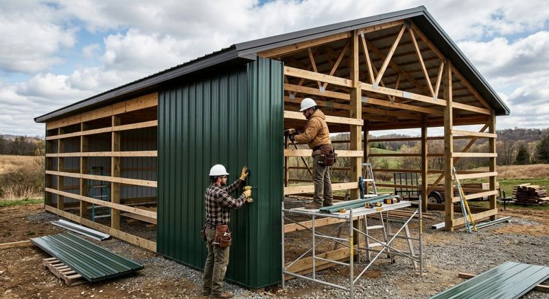 Metal Barn Siding Installation